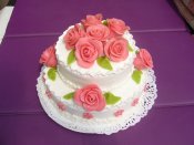 Svatební dvoupatrový dort